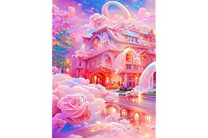 Lunyloer Diamond Painting Kits, DIY Diamond Arts Crafts Painting Kits Full Drill, 5D Crystal Canvas Art and Craft Painting Pictures Diamond Painting Kits for Home Wall Decor 40x30 CM