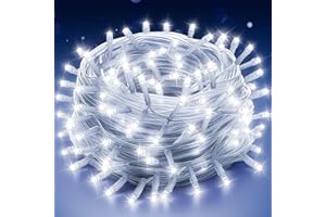 Uping Guirlande Lumineuse Sapin de Noël 300LED 30M Guirlande Lumineuse Extérieure Intérieur Guirlande Led Exterieur Decoration Noël Guirlande Electrique Sapin (Blanc Froid)