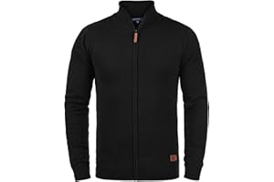 B BLEND Blend BHNorman Herren Strickjacke Cardigan Feinstrick mit Stehkragen und Reißverschluss