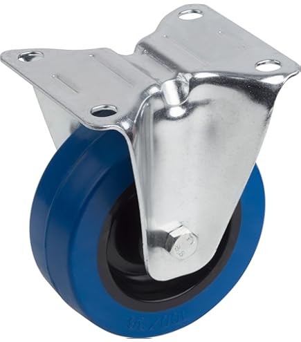 Ruote Blu Ruote Per Carichi Pesanti Gomma Piena Ruote Di Trasporto 80 - Foto 5