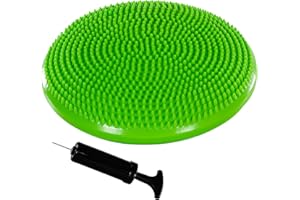 MOVIT Coussin d'assise à Balle Dynamic Seat avec Pompe, 33 cm ou 38 cm, Choix de Couleur, Coussin d'air à Picots Coussin d'équilibre