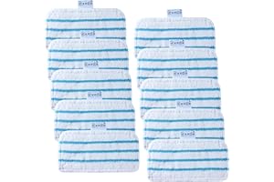 HTBAKOI 10 Pièces Lingette Patin Balai Vapeur pour Black et Decker Steam Mop, Serpillere Microfibre Balais Vapeur Compatible pour Black and Decker FSM1616 FSM1630 FSMH13e10 FSMH13e5 FSM1615 FSMP20 FSM1620