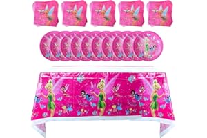 Qemsele Stoviglie per Feste di Compleanno, 1 Tovaglia + 20 Piatti + 20 tovaglioli Forniture per Festa Compleanno Decorazioni Buon Forniture Bomboniere Regalo Carnevale per Feste di, carneval e Feste
