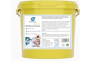 ‎KAISERREIN PROFESSIONAL KaiserRein Handwaschpaste 10 L Eimer gelb I Werkstatt I Hobby I Fett und Öl lösende Handwaschpaste Hand-Reiniger Händereiniger gegen Verschmutzungen durch Fett, Öl und Schmutz Sandfrei