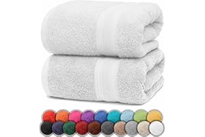 NatureMark 2-pak ręczników prysznicowych jakości premium 70 x 140 cm ręcznik prysznicowy dwupak kolor: biały