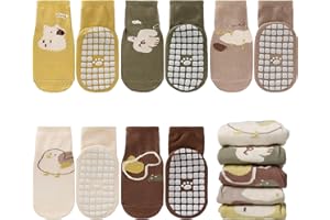 outfit spring Calcetines Antideslizantes Bebé, Calcetines Invierno Otoño Niña Niño, Pequeños Calcetines Algodón con Agarre, Unisex Recién Nacido Animales Deportivos Calcetines Conjunto 0-5 Años