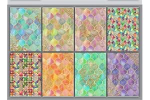 CrafTreat Moroccan Decoupage Paper for Crafts - Moroccan Festive - Size:A4 (8.3 x 11.7 Inch) 8 Pcs - Furniture Decoupage Paper Colorful - Decoupage Paper for Scrapbooking