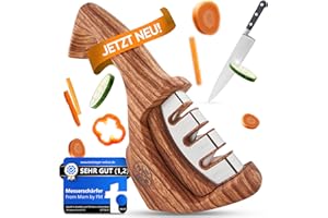 Diamant Messerschärfer Profi [3-in-1] Testsieger Messerschleifer Profi für scharfe Messer | Knife Sharpener, Rollschleifer, Messerschleifmaschine für schnelles Schärfen – Das Original From Mom by FM