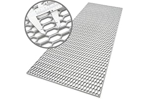 ‎MR-STYLE Groß Racing Gitter Tuning 40x120 cm ABS Kunststoff Waben in RAL Farben (Grau RAL 9006)