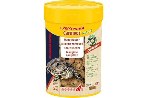sera reptil Professional carnivor Nature 100 ML | Nourriture pour Tortues Aquatiques | Riche en protéines et vitamines essentielles