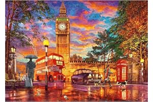 MEIYUDA 5D Diamond Painting Kit Completo Londres al Atardecer, Pintura Diamante, Diamond Painting Regalo Niños, Manualidades Adultos Diamond Painting Para Decoración De Pared Del Hogar 40x30cm