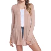 Sykooria Women s Cardigan Long Sleeve Monochrome Lightweight Thin Long Cardigan