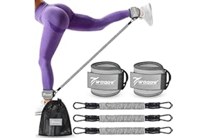 WOQQW Resistance Bands Set, Ankle weights Resistance Bands with Cuffs, Glutes Workout Equipment, Legs Resistance Bands with Ankle Strap for Women & Men, Home Gym Exercise Equipment