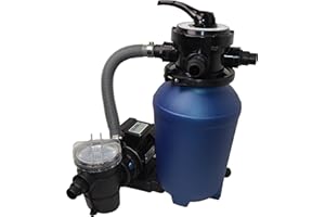 SPIRATO Splash 250 Kit de Filtration à Sable Piscine Filtre à Sable avec Pompe 8 m³ et préfiltre