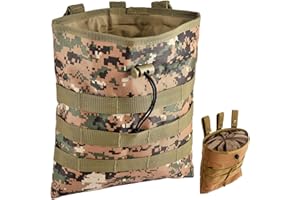 Gexgune Molle Sistema tattico Molle Dump Magazine Pouch Caccia Recupero Sacchetto Goccia Sacchetto Accessori Militari (7 Colori opzionali)