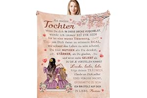 G-dake Daughter Gifts from Mum, Cuddly Blanket for My Daughter, Gift, Mother Daughter Blanket with Saying, Gift Ideas for Birthday, Christmas, Birthday Gift, 130 x 150 cm