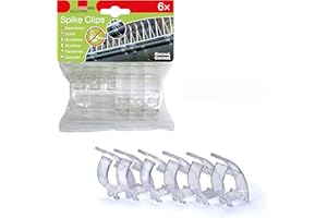 SWISSINNO Clips for Gutter Installation of pigeon prevention spikes. Instant mounting - UV-resistant. 6 units