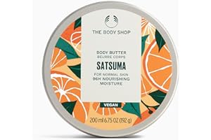The Body Shop Satsuma Body Butter (1x 200ml), Body Moisturiser with Shea Butter, Body Cream for Normal Skin, 96H Nourishing Moisture, Body Care, Sweet Zesty Scent, Vegan Formula