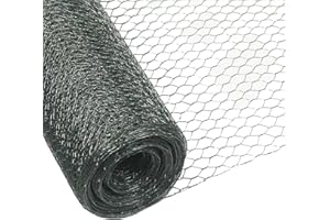 Garmix Grillage à Poule & Lapin | Clôture Poulailler | pour Enclos Parc Jardin | Fils de Fer Galvanisé, Maille Hexagonale 13mm (50cm x 25m)