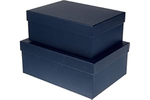 Rössler Papier 13491453900 - S.O.H.O. Caja de cartón Boxline de 2, rectangular, azul marino