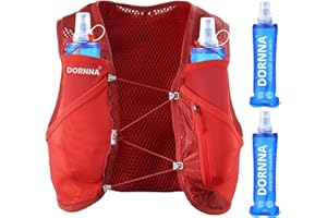 DORNNA Light Edition V1 – Zaino Trail Running + 2 borraccia mórbida 500 ml Senza BPA, Run Vest con Soft Flask, Gilet Trail Running Uomo e Donna.