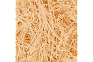 AOOSU 180g pocięty papier serwetkowy, żółto-brązowa raffia do wypełniania pudełek prezentowych, miękkie strzępy do wypełniania i pakowania koszy, papier do wypełniania na dekoracje świąteczne i na