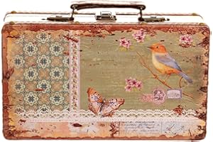 BIRENDY Sarah B skrzynia KD 1290 walizka, zestaw walizek, skrzynia drewniana, skrzynia skarbów, skrzynia, piraci, małe meble, rozmiar M 26 cm