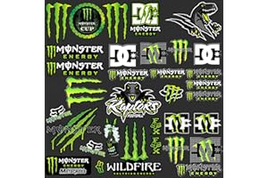BUOSHUO Pegatinas para casco de motocicleta, pegatinas para coche, pegatinas Monster Energy, pegatinas de para motocicletas, monopatines, coches y motos (verde oscuro)