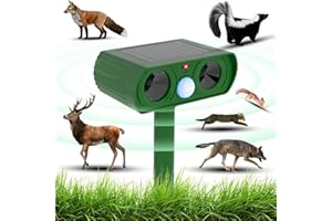 CUSTOM CATCH Cat Repellent for Gardens uk with Solar Powered Cat Repellent Ultrasonic PIR SensorIP54 Waterproof Dog Repellent Outdoor Squirrel Repellent