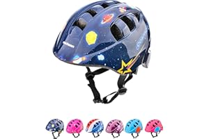 ‎METEOR Kask Rowerowy Dla Dzieci – Bezpieczny, Regulowany Kask Na Rower, Hulajnogę i Rolki – Dla Dziewczynki i Chłopca, Lekki Kask Dziecięcy METEOR