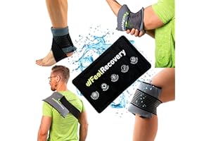 FEEL RECOVERY Poche de Glace en Gel Chaud Froid Réutilisable (28x17 cm) - Compresse Chaude Froide Soulager la Douleur au Dos, Genou, Cheville - Sac Gel Glace avec Sangles Élastiques