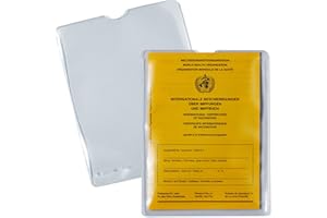 HERMA 1331 Vaccination Certificate Cover for Vaccination Card (102 x 137 mm, Transparent) Suitable as a Vaccination Book Protective Cover for Adults and Children, 10 ID Card Sleeves