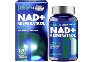 DIKAYI NAD+ Supplement 1500mg mit Resveratrol, 120 Kapseln, Zelluläre Energie & Stoffwechselunterstützung, NMN Alternative für Männer & Frauen