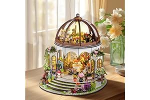 BuzzoXerex Casa Miniatura De Muñecas, DIY Miniature House Invernadero Jardines, Kit Manualidades con Muebles y Luz, Regalos Creativos para Adultos y Niños Mayores de 14 Años (2)