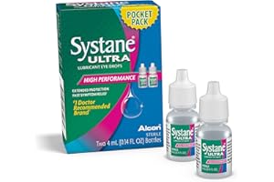 Systane Ultra Eye Drops Lubricant High Performance,Two 4ml 0.14 fl oz. bottles