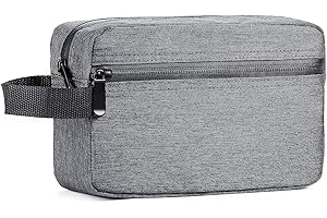 Kulturtasche für Herren, Etercycle Reise Kulturbeutel tragbare Kosmetiktasche Wasserabweisend Rasierentasche für die Reise mit Griff Großer Stauraum (Grau)