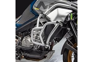 FAYEDENICY Per CFMOTO CF Moto 800MT MT800 MT 800 MT CF800MT 2021 2022 2023 Protezione motore moto Paraurti Highway Crash Bar Stunt Cage Telaio Caduta Kit protezione corpo Protezione serbatoio gas (Argento)