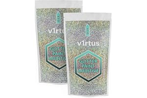 v1rtus | 2 X Glitter Peinture Additif 100g (Argent + or Holographic)