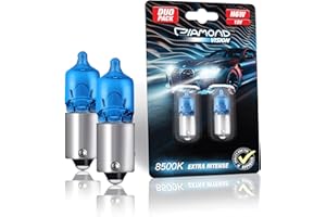 ‎DIAMOND VISION Diamond Vision 2x H6W 12V 6W | Xenon Look | Halogen KFZ Autolampen | 8500K Super Ultra White | extrem langlebig | 2er SET | E-Prüfzeichen | BAX9s