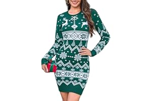 Aottori Vestido de Punto Mujer Vestido Invierno Cuello Alto Vestido Jersey Mujers Manga Larga Elegante Mini Knitted Jerseys Vestido Fiesta Casual para Otoño Invierno