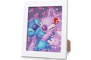 PUJEKNM Diamond Painting Kinder Mit Holzrahmen,Set Full Diamant Painting Bilder Kinder Cartoon,5D Diamond Painting Kinder Mädchen,DIY Mosaikherstellung Arts Craft für Home Wand Decor 23x18cm
