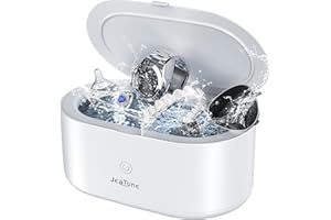 JeaTone 46KHz Nettoyeur Ultrasons Professionnel 600ml Bac Ultrasons Portable pour Le Nettoyage Profond de Bijoux, Lunettes, Montres, Attelles Dentaires, Dentier, Têtes de Rasoir et Pièces de Monnaie