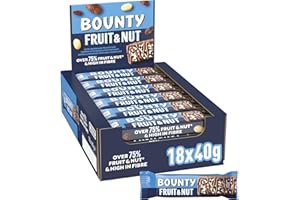 Bounty Fruit & Nut Milk Chocolate Snack Bars 18 x 40g