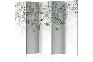 murando - Paravento da Interno Fiori 225x172 XXL 5 Pannelli - Stampa Unilaterale su Tela in TNT - Separe per Ufficio Ambienti Paraventi Decorazioni Moderno Soggiorno - Verde b-A-0883-z-c