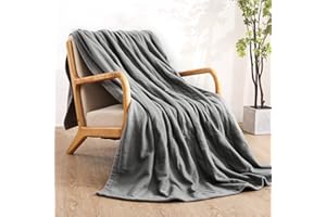 ‎CURECURE CURECURE Heizdecke mit Automatischer Abschaltung 200 x 150 cm, Flanellüberwurf, mit 4 Heizstufen und 6H Abschaltautomatik, Schnelle und Gleichmäßige Erwärmung, für Zuhause und Büro Grau