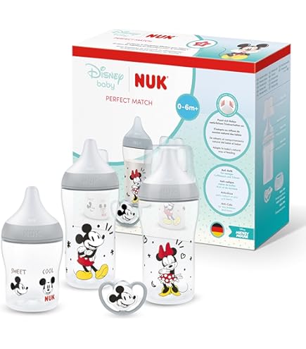 Mamadera First Choice Mickey Mouse 300 ml, con control de temperatura