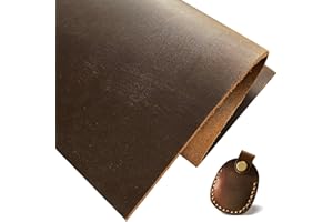 MEYUXG Cuir au Metre, Pas de Simili Cuir, pour Boucles d'oreilles, barrettes, artisanat, 30 x 60 cm, Marron