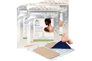 Med-Fit TENS-Pads für empfindliche Haut, 5 x 9 cm, 100 % natürliches medizinisches Hydro-Gel, 12 Pads, 3 Packungen