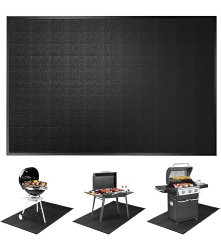 Feuerfeste Grillmatte 122x97cm - Hitzebeständige Unterlage Für BBQ, Balkon & Camping