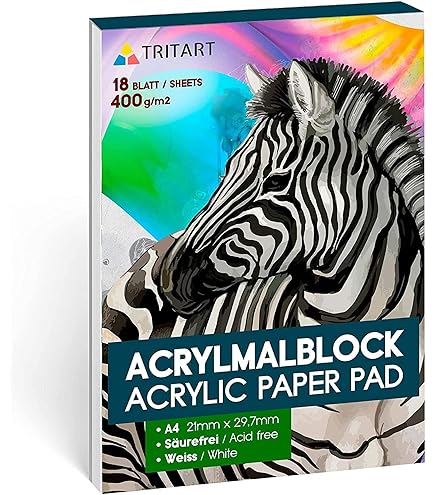 VAN BEEK ACRYLVERFPAPIER 50X70CM 360GRAM PAK A 25VEL | Van Beek Art Supplies